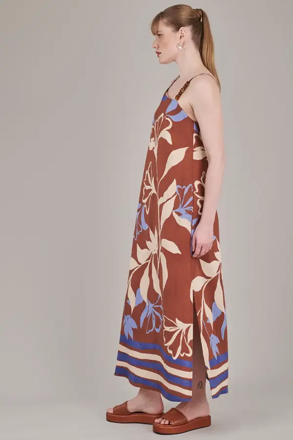 Vestido Urban Breeze Floral Marrom