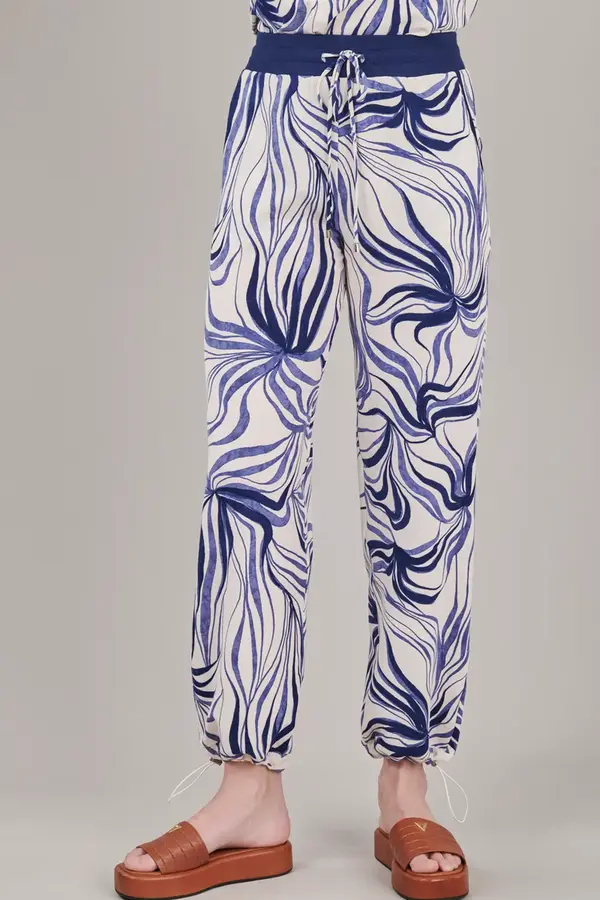 Calça Breeze Abstract Bege/marinho