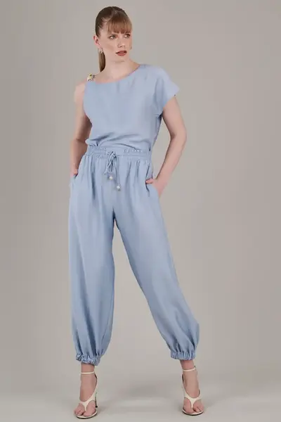 Calça Harem Baby Blue