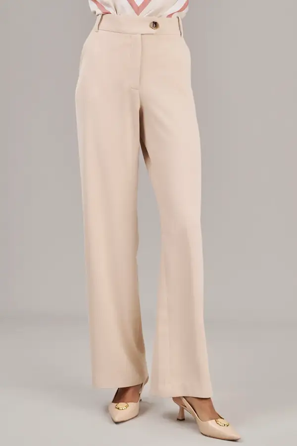 Calca Crepe Twill Trigo