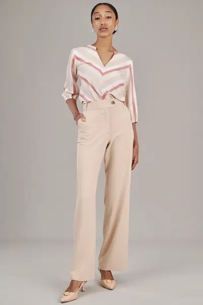 Calca Crepe Twill Trigo