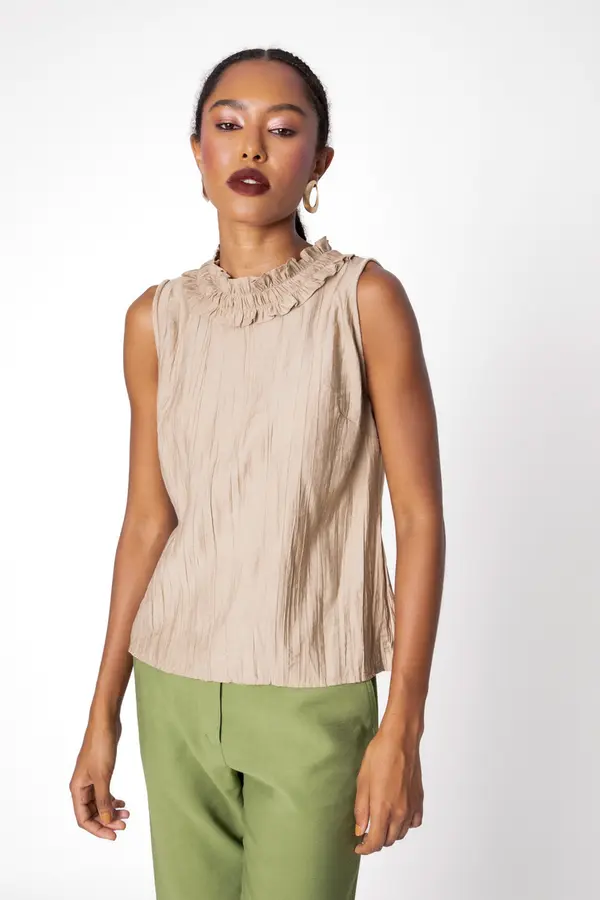 Blusa Gola Babado Sisal