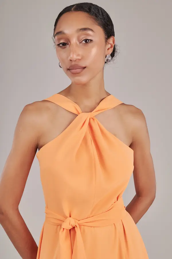 Vestido Coquetel Alcas Pessego