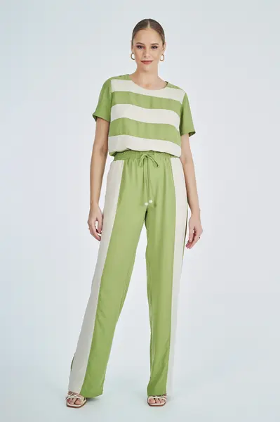 Blusa Nova D Listra Larga Avocado