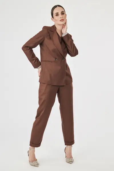 Blazer Two Tones Marrom