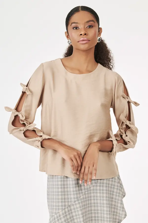 Blusa Manga Laços Deserto