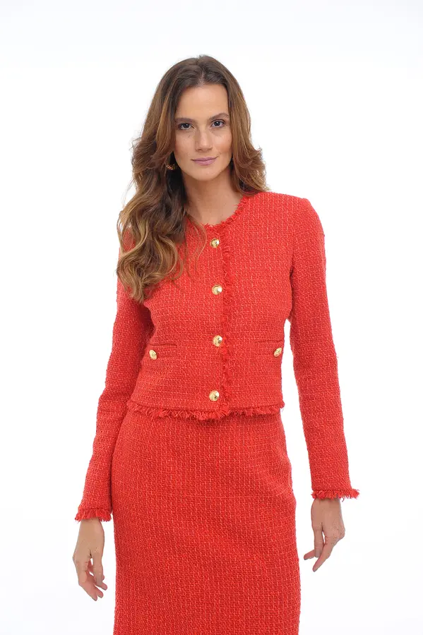 Casaqueto Tweed Curto Lipstick
