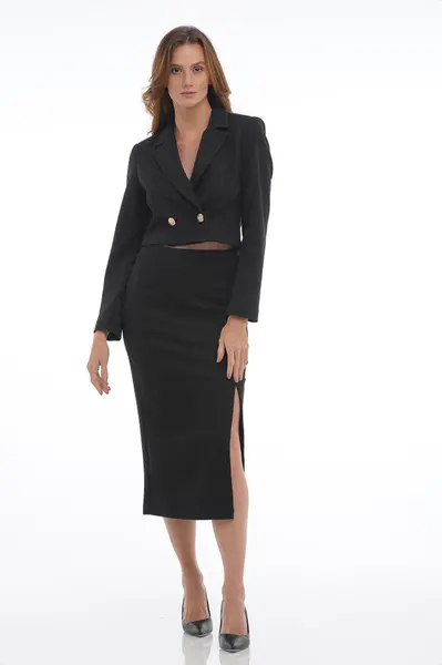 Saia Lapis Shine Preto