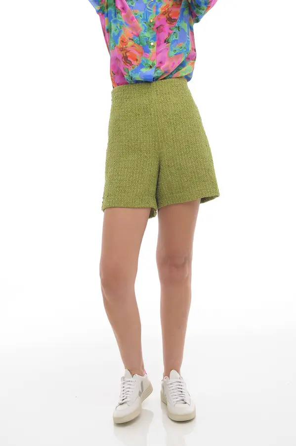 Short Tweed Avocado