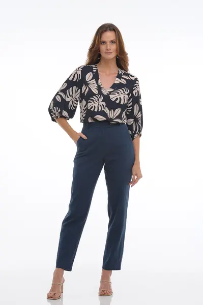 Calca Afunilada Rustic Navy