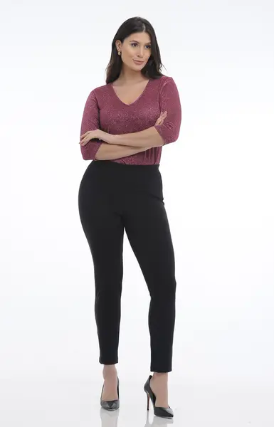 Blusa Malha com Brilho Topazio