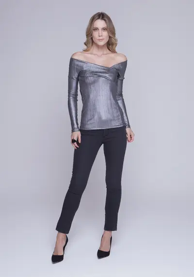 Blusa Decote Transpassado Iron