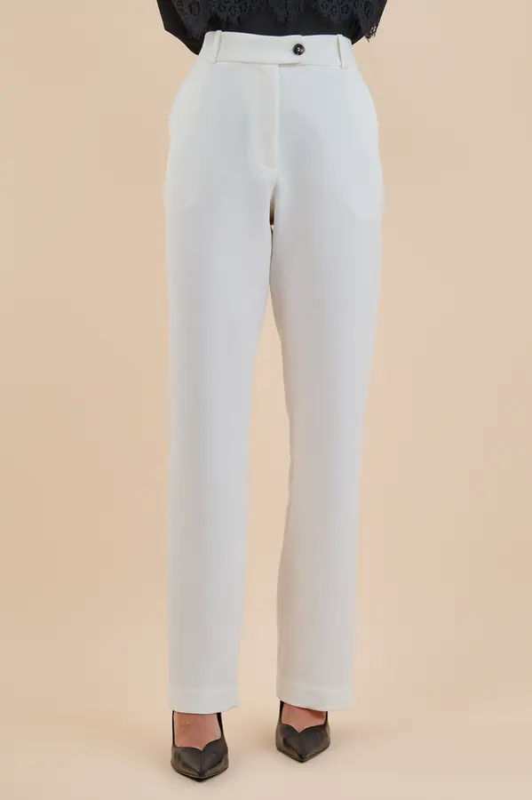 Calca Reta Venetto Off White