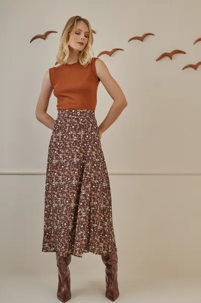 Blusa Canelle sem Mangas Caramelo